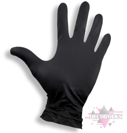 Rękawiczki nitrylowe bezpudrowe L czarne